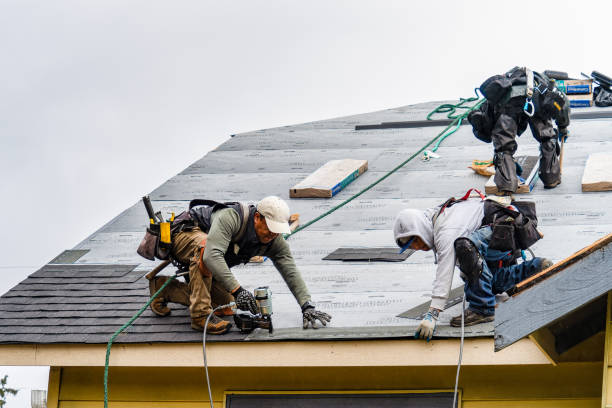 Professional Gutter Installation technician working in Okolona, MS